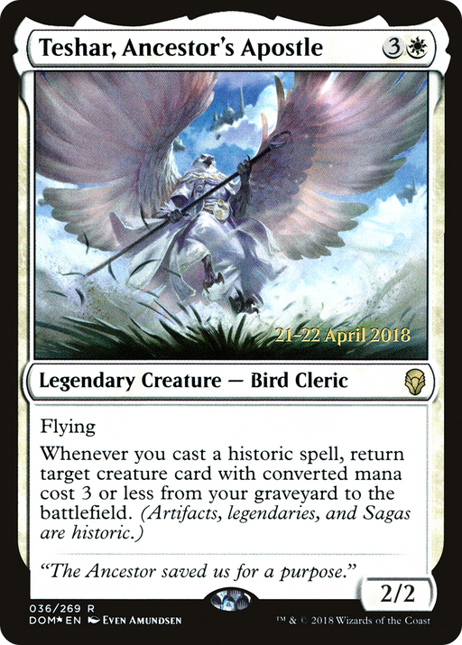 Teshar, Ancestor's Apostle (PRE-036) [Dominaria Promos] Foil MTG Single Wizards of the Coast