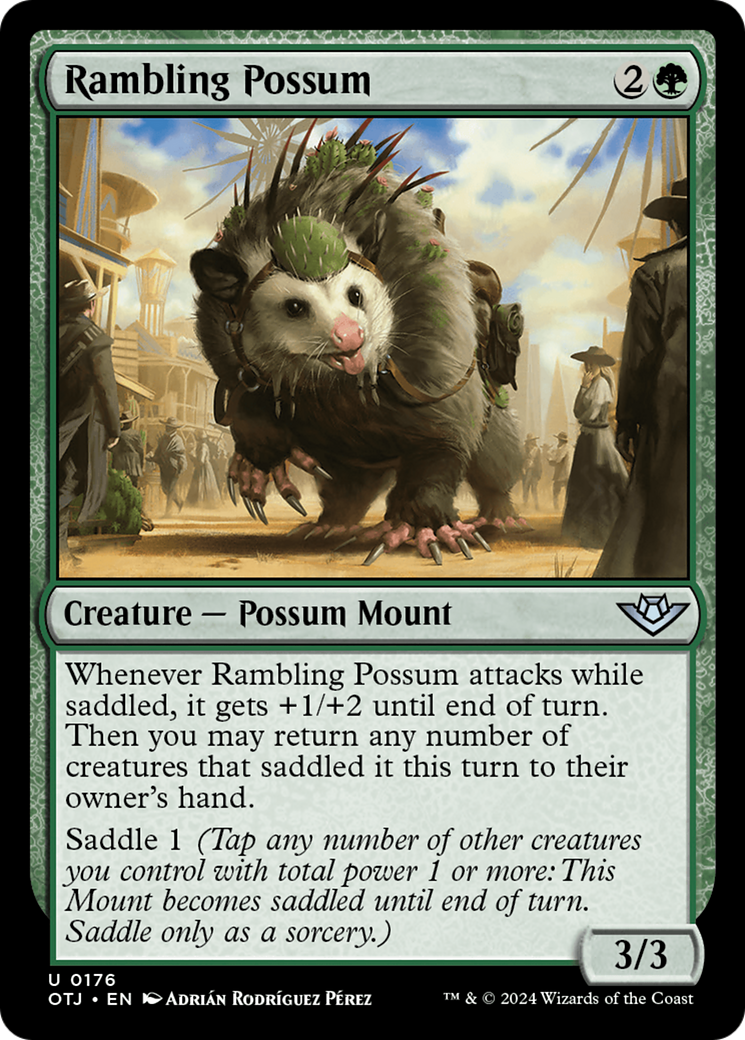 Rambling Possum (OTJ-176) [Outlaws of Thunder Junction] Foil MTG Single Wizards of the Coast