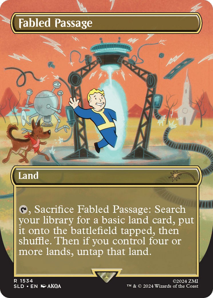 Fabled Passage (1534) (SLD-1534) [Secret Lair] Drop (Borderless) MTG Single Wizards of the Coast