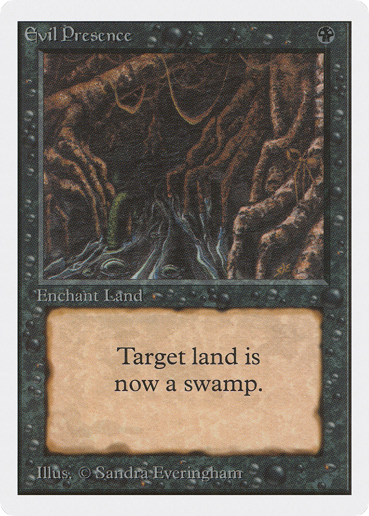 Evil Presence (2ED-108) [Oldschool] Unlimited Edition MTG Single Wizards of the Coast