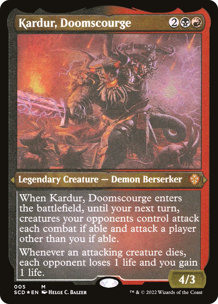 Kardur, Doomscourge (SCD-005) [Starter Commander Decks] Etched Foil MTG Single Wizards of the Coast