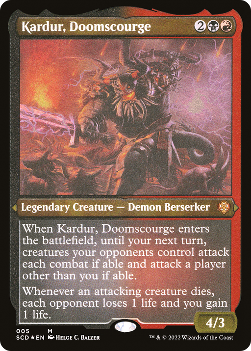 Kardur, Doomscourge (SCD-005) [Starter Commander Decks] Etched Foil MTG Single Wizards of the Coast
