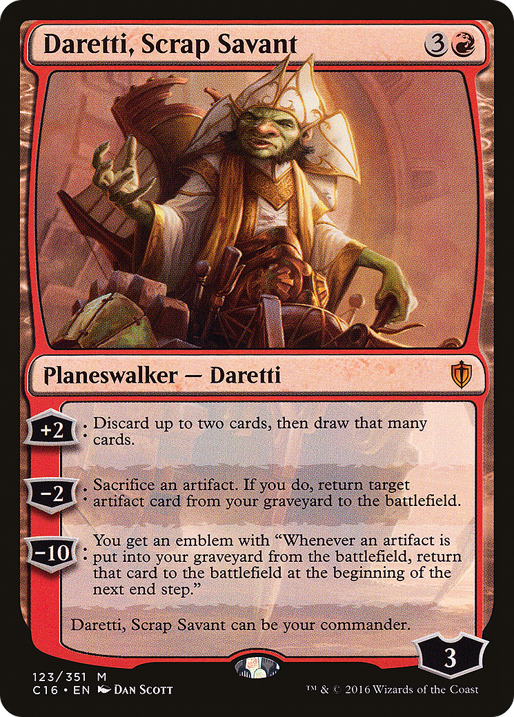 Daretti, Scrap Savant (C16-123) [Commander 2016] MTG Single Wizards of the Coast