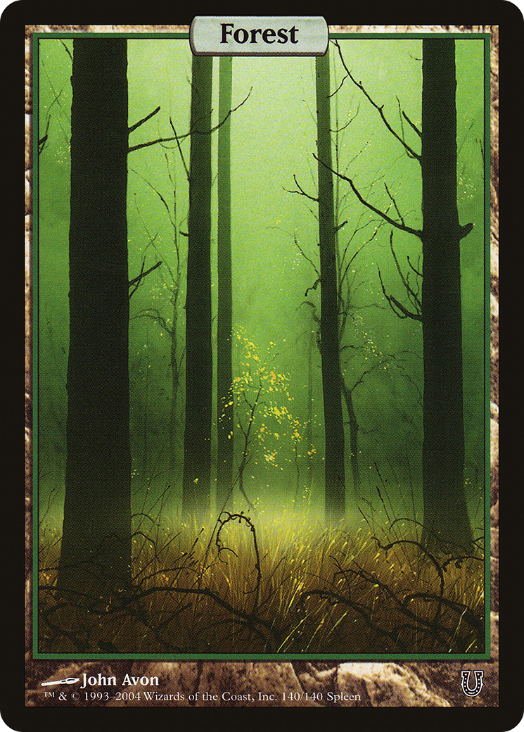 Forest - Full Art (UNH-140) [Unhinged] Foil MTG Single Wizards of the Coast