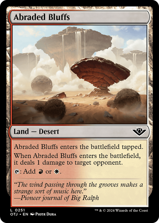 Abraded Bluffs (OTJ-251) [Outlaws of Thunder Junction] Foil MTG Single Wizards of the Coast