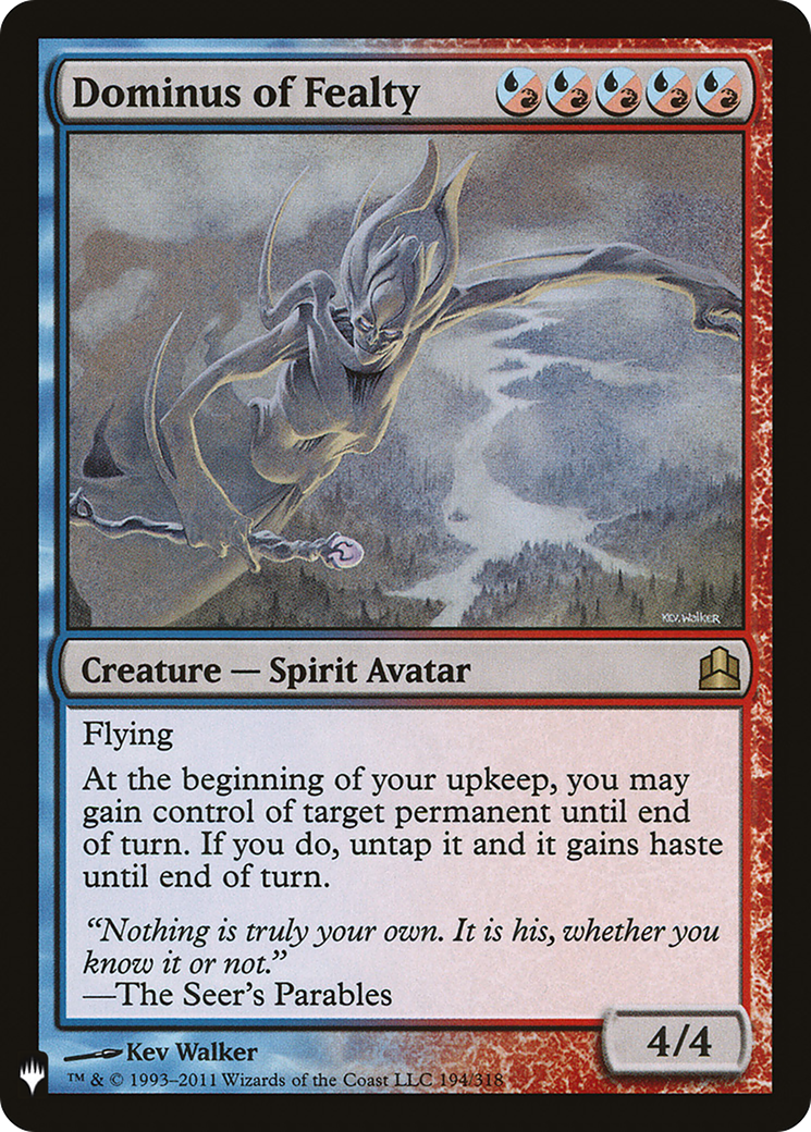 Dominus of Fealty (LIST-194) [Mystery Booster] The List MTG Single Wizards of the Coast
