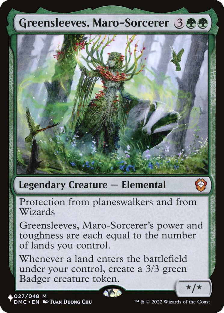 Greensleeves, Maro-Sorcerer (LIST-027/048) [Mystery Booster] The List MTG Single Wizards of the Coast
