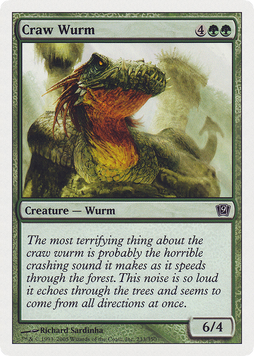 Craw Wurm (9ED-233) [9th Edition] Foil MTG Single Wizards of the Coast