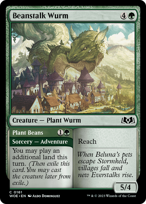 Beanstalk Wurm (WOE-161) [Wilds of Eldraine] MTG Single Wizards of the Coast