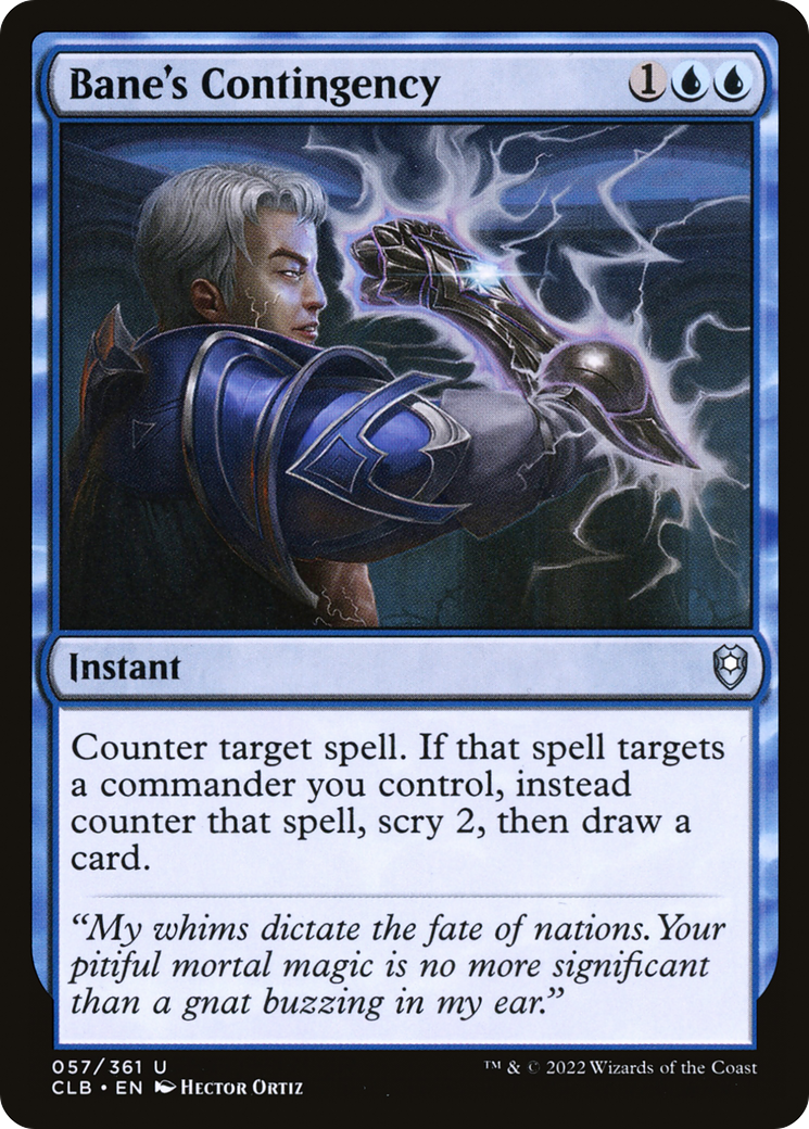 Bane's Contingency (CLB-057) [Commander Legends: Battle for Baldur's Gate] Foil MTG Single Wizards of the Coast