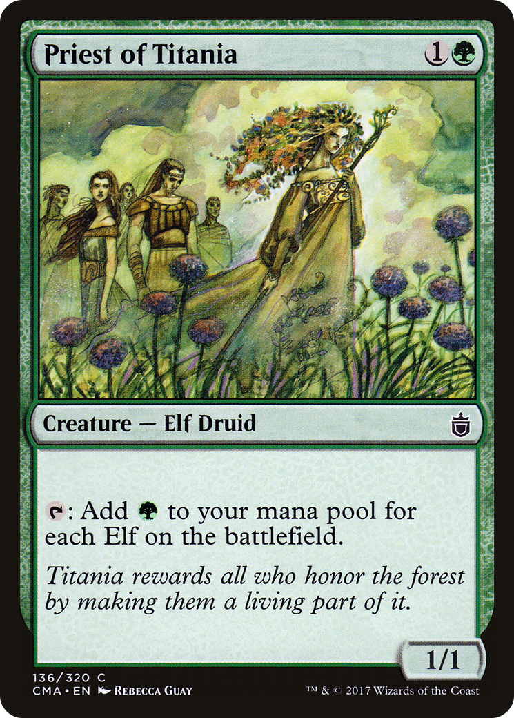 Priest of Titania (CMA-136) [Commander Anthology] MTG Single Wizards of the Coast