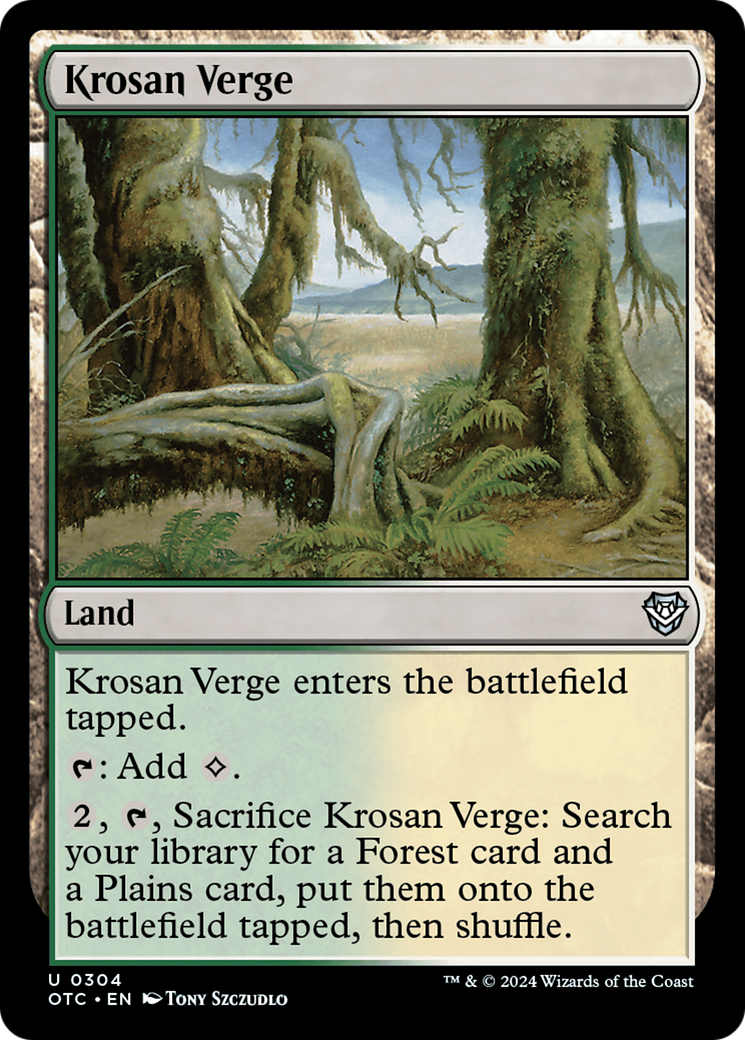 Krosan Verge (OTC-304) [Outlaws of Thunder Junction Commander] MTG Single Wizards of the Coast