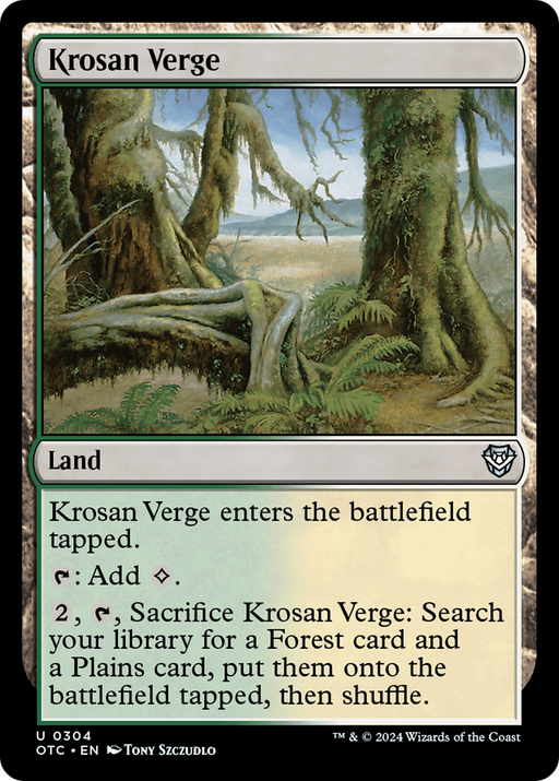 Krosan Verge (OTC-304) [Outlaws of Thunder Junction Commander] MTG Single Wizards of the Coast