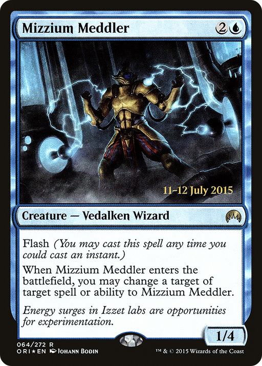 Mizzium Meddler (PRE-64S) [Magic Origins Promos] Foil MTG Single Wizards of the Coast