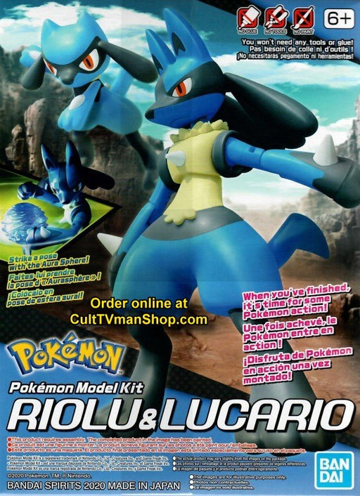 Bandai Spirits: Pokémon Model Kit - Riolu & Lucario Toys & Plushes Bandai   