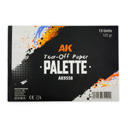 AK Interactive: Tear-Off Paper Palette (15 Sheets) Hobby Brushes AK INTERACTIVE