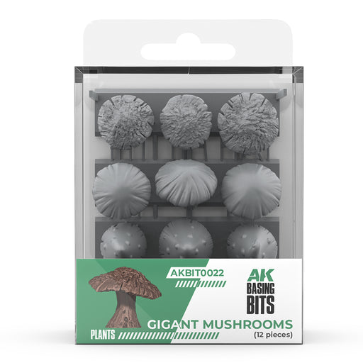 AK Interactive: 3D Resin Gigant Mushrooms - Basing Bits Model Paints AK INTERACTIVE