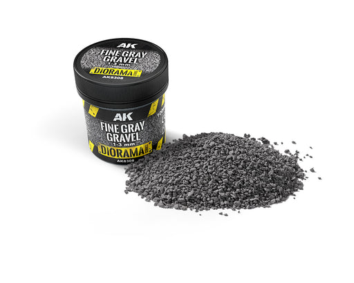 AK Interactive: Fine Gray Gravel 1–3mm Basing Materials AK INTERACTIVE