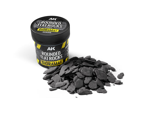 AK Interactive: Rounded Flat Rocks Basing Materials AK INTERACTIVE