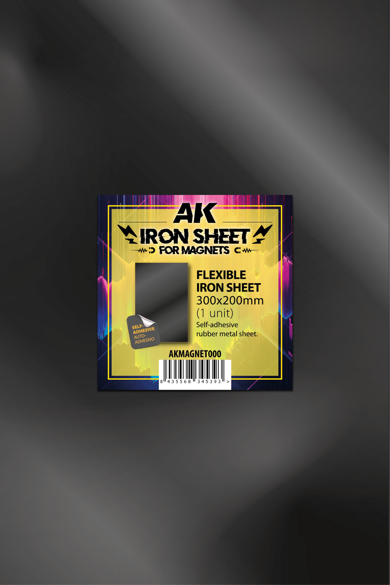 AK Interactive: Flexible Iron Sheet for Magnets (300x200mm) Model Tools & Glue AK INTERACTIVE