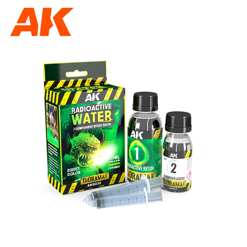 AK Interactive: Radioactive Water 2-Components Epoxy Resin - 180ml Model Paints AK INTERACTIVE
