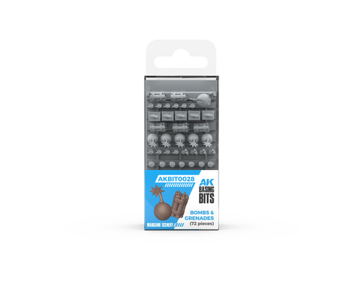 AK Interactive: 3D Resin Bombs & Grenades - Basing Bits Model Paints AK INTERACTIVE