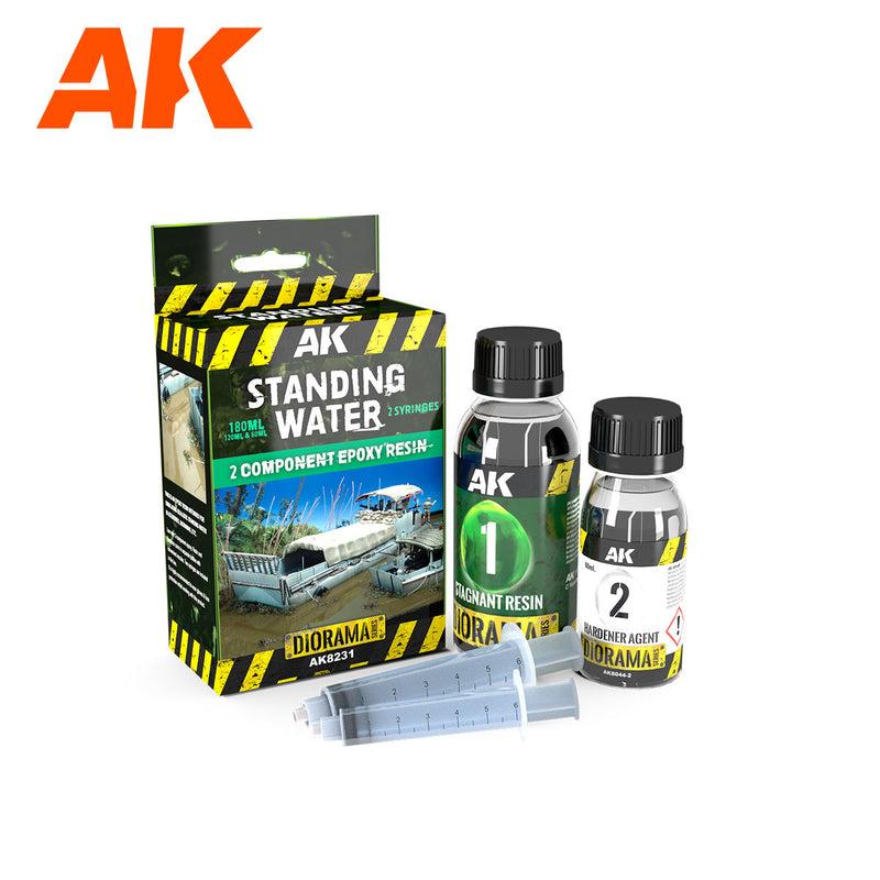 AK Interactive: Standing Water 2-Components Epoxy Resin - 180ml Model Paints AK INTERACTIVE
