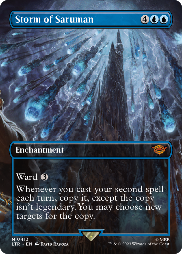 Storm of Saruman (LTR-413) [The Lord of the Rings: Tales of Middle-earth] (Borderless) Foil MTG Single Wizards of the Coast