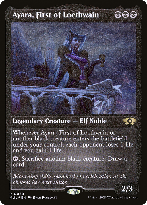 Ayara, First of Locthwain (Foil Etched) (MUL-078) [Multiverse Legends] Foil MTG Single Wizards of the Coast