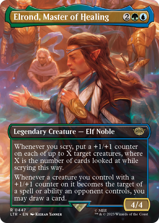 Elrond, Master of Healing (LTR-447) [The Lord of the Rings: Tales of Middle-earth] (Borderless) MTG Single Wizards of the Coast