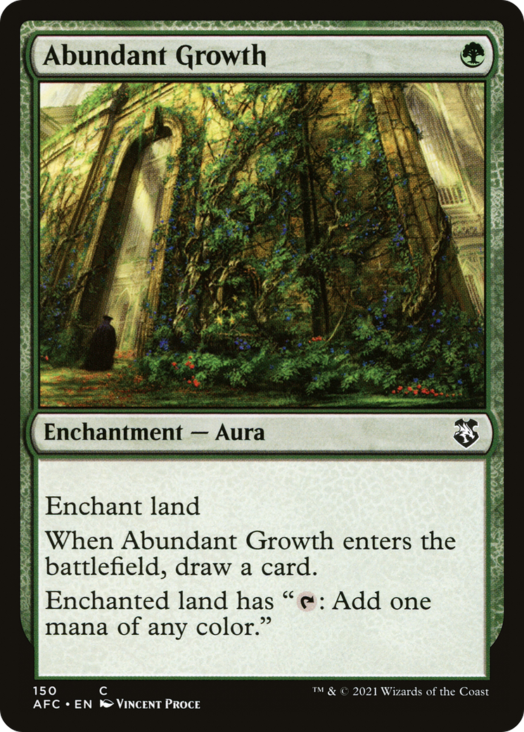 Abundant Growth (AFC-150) [Forgotten Realms Commander] MTG Single Wizards of the Coast