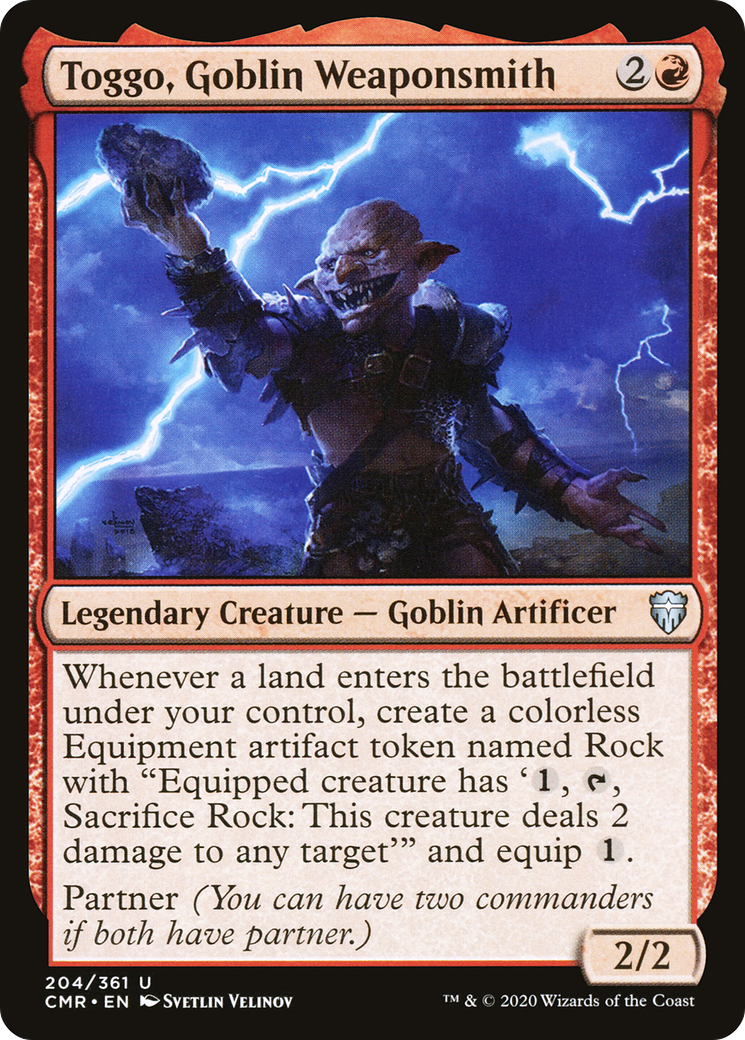 Toggo, Goblin Weaponsmith (CMR-204) [Commander Legends] MTG Single Wizards of the Coast