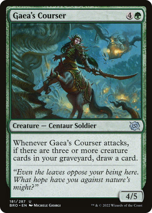 Gaea's Courser (BRO-181) [The Brothers' War] Foil MTG Single Wizards of the Coast