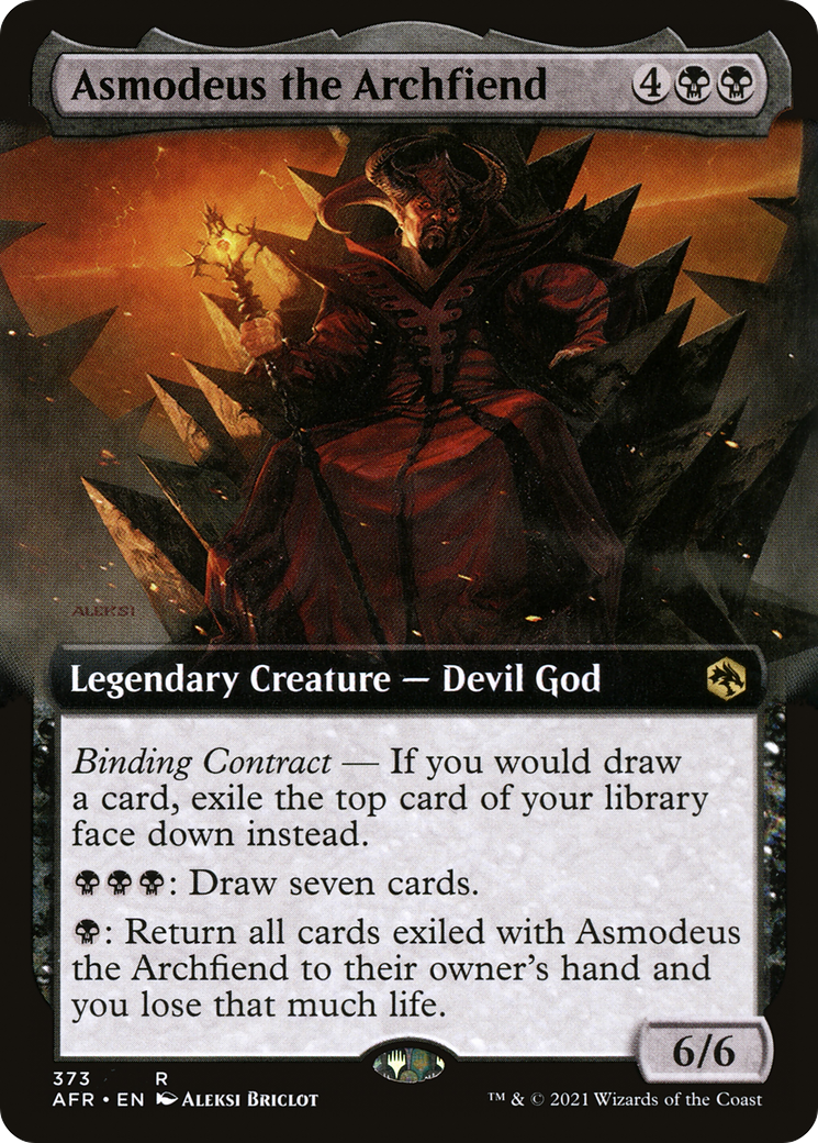 Asmodeus the Archfiend (AFR-373) [Adventures in the Forgotten Realms] (Extended Art) MTG Single Wizards of the Coast