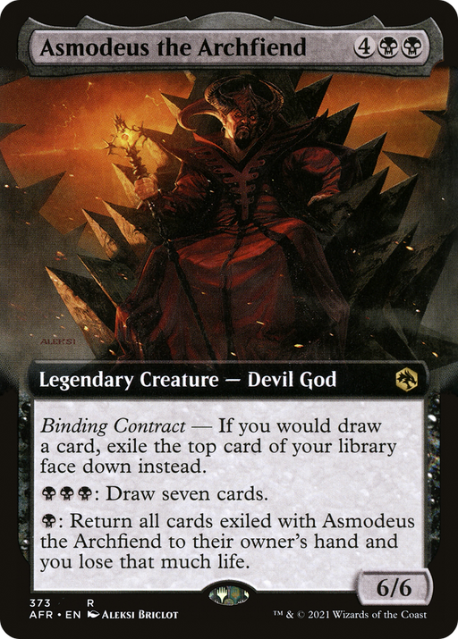 Asmodeus the Archfiend (AFR-373) [Adventures in the Forgotten Realms] (Extended Art) MTG Single Wizards of the Coast