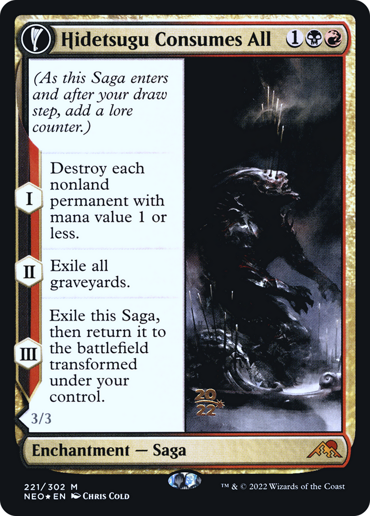 Hidetsugu Consumes All (PRE-221) [Kamigawa: Neon Dynasty Promos] Foil MTG Single Wizards of the Coast