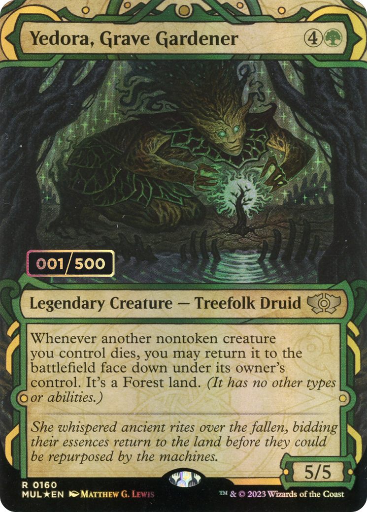 Yedora, Grave Gardener (Serial Numbered) (MUL-160) [Multiverse Legends] (Showcase) (Borderless) Foil MTG Single Wizards of the Coast