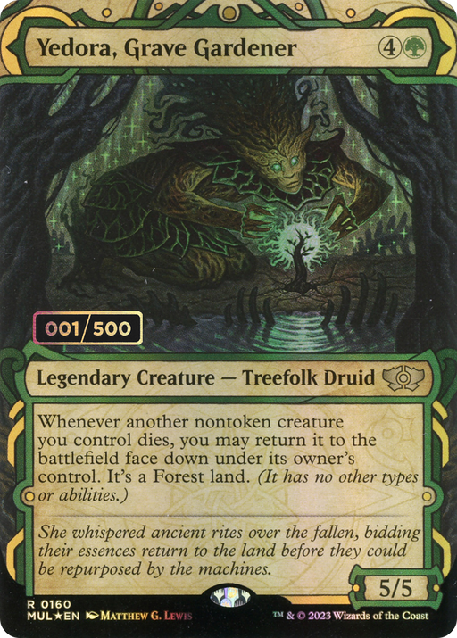 Yedora, Grave Gardener (Serial Numbered) (MUL-160) [Multiverse Legends] (Showcase) (Borderless) Foil MTG Single Wizards of the Coast