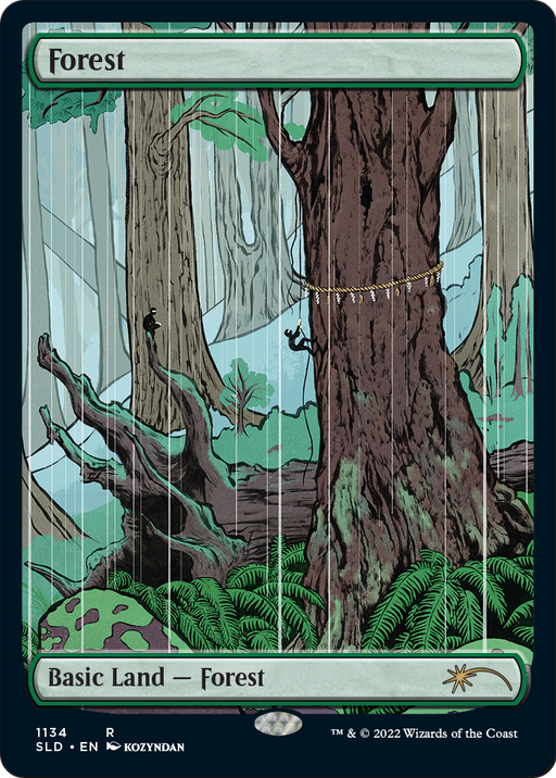 Forest (1134) (SLD-1134) [Secret Lair] Drop Foil MTG Single Wizards of the Coast