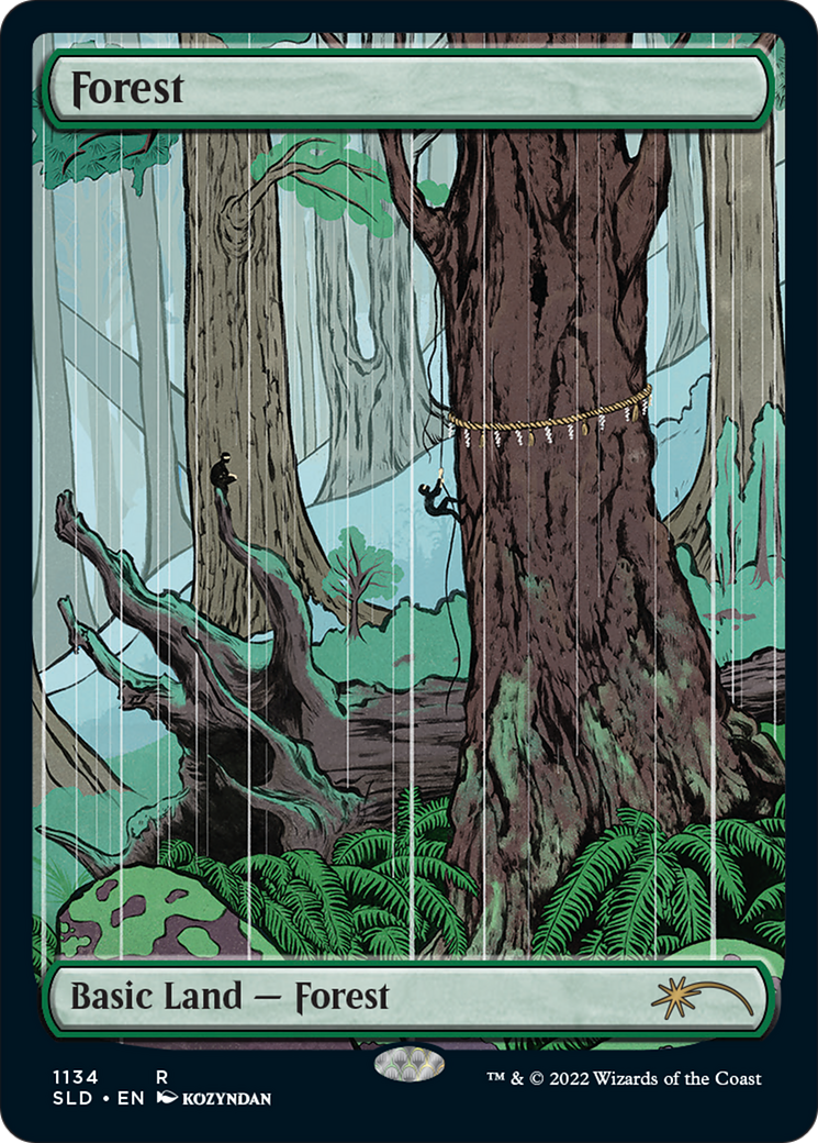 Forest (1134) (SLD-1134) [Secret Lair] Drop Foil MTG Single Wizards of the Coast