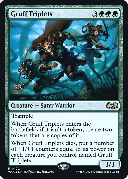 Gruff Triplets (PRE-172) [Wilds of Eldraine Promos] Foil MTG Single Wizards of the Coast