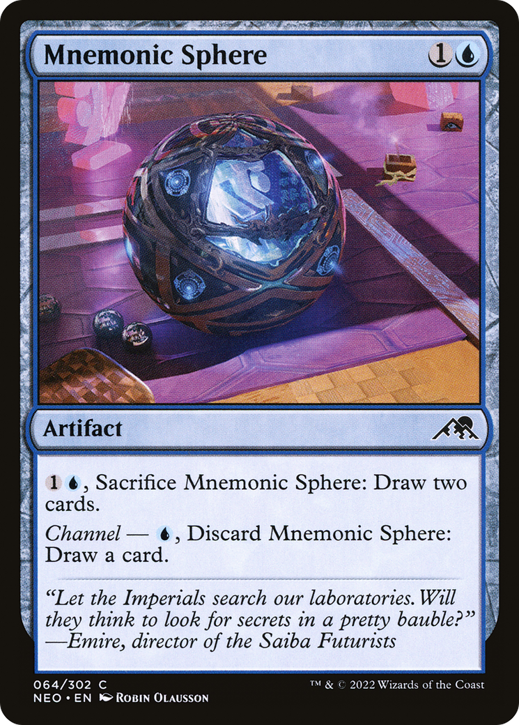 Mnemonic Sphere (NEO-064) [Kamigawa: Neon Dynasty] MTG Single Wizards of the Coast