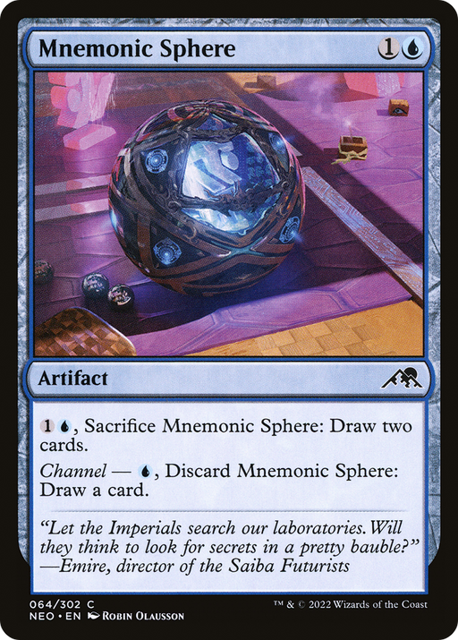 Mnemonic Sphere (NEO-064) [Kamigawa: Neon Dynasty] MTG Single Wizards of the Coast