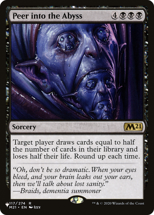 Peer into the Abyss (LIST-117/274) [Mystery Booster] The List MTG Single Wizards of the Coast