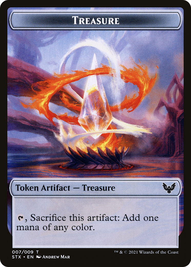 Treasure (STX-007) [Tokens] Strixhaven: School of Mages Tokens MTG Single Wizards of the Coast