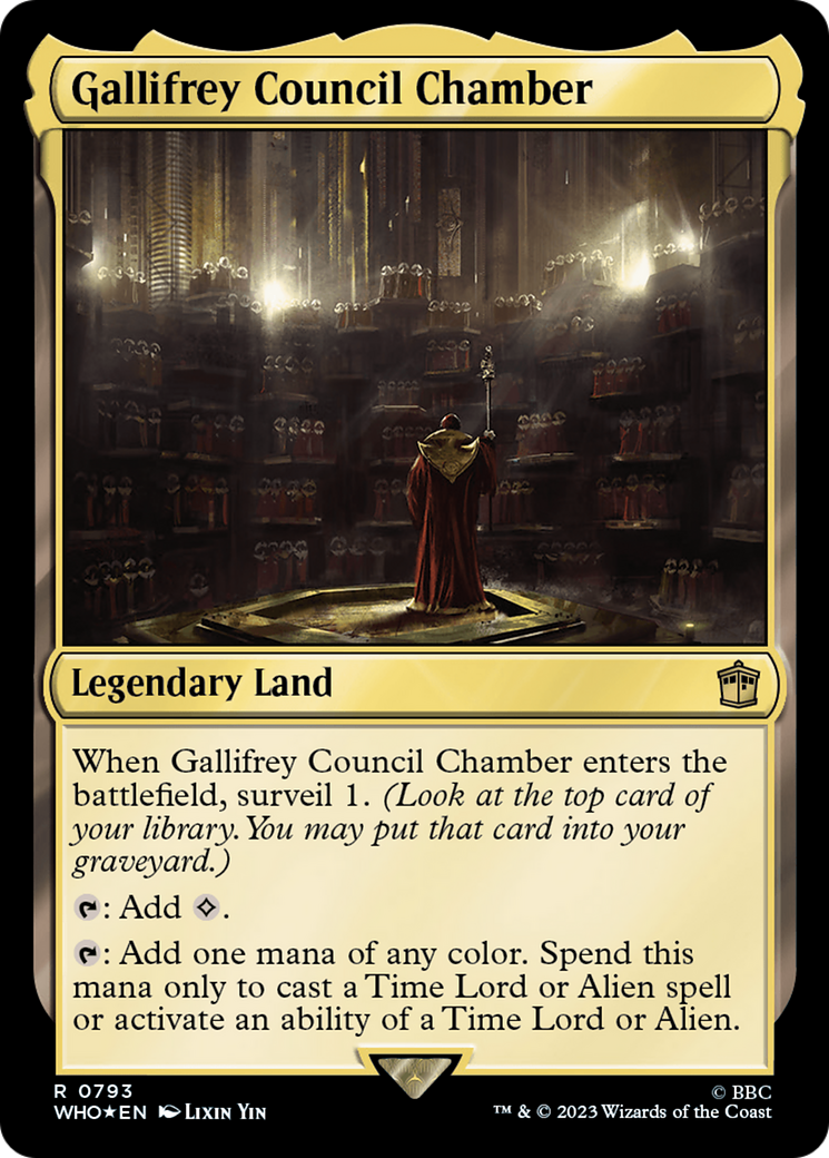 Gallifrey Council Chamber (Surge Foil) (WHO-793) [Doctor Who] Foil MTG Single Wizards of the Coast