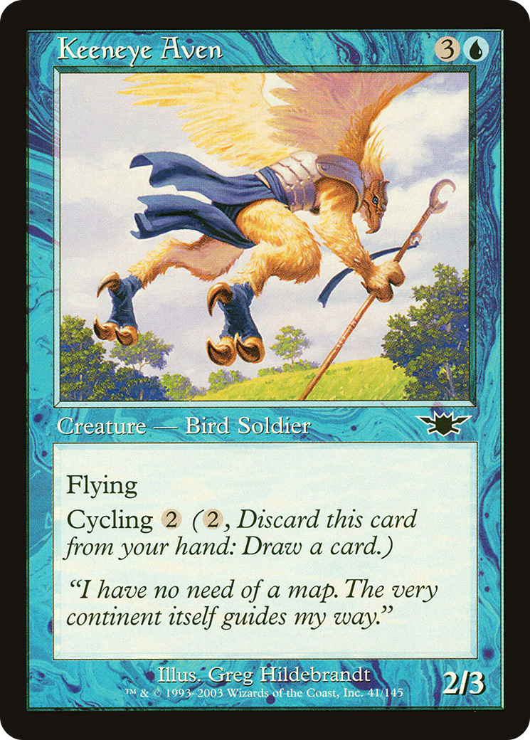 Keeneye Aven (LGN-041) [Legions] MTG Single Wizards of the Coast