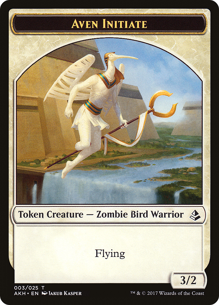 Aven Initiate Token (AKH-003) [Tokens] Amonkhet Tokens MTG Single Wizards of the Coast