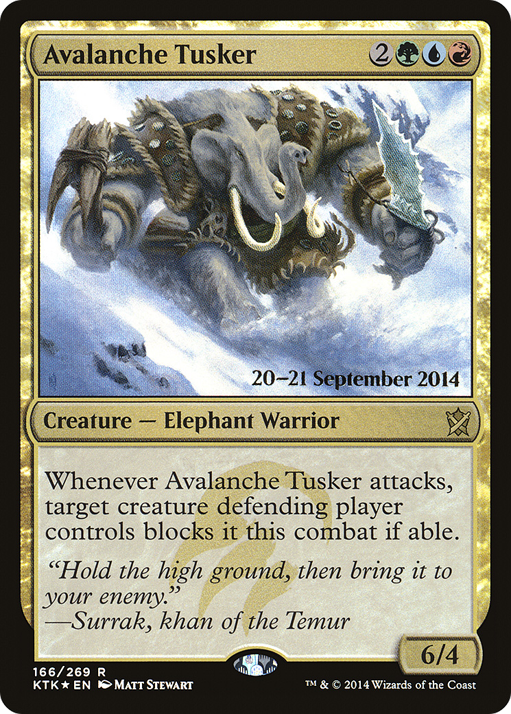 Avalanche Tusker (PRE-166S) [Khans of Tarkir Promos] Foil MTG Single Wizards of the Coast