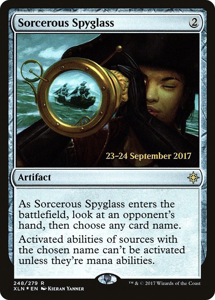 Sorcerous Spyglass (PRE-248S) [Ixalan Promos] Foil MTG Single Wizards of the Coast